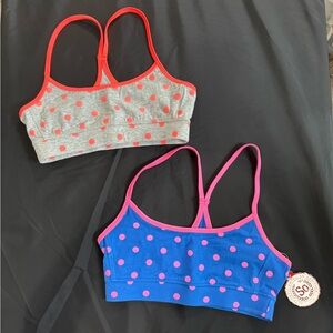 SO brand jrs medium sports bra bundle 1 is NWT, 1 is EUC